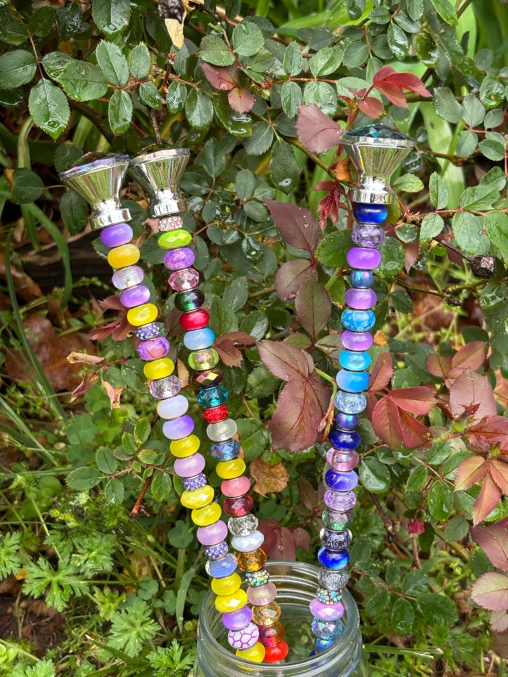 Colorful Glass Bead Wand Set - Multicolor